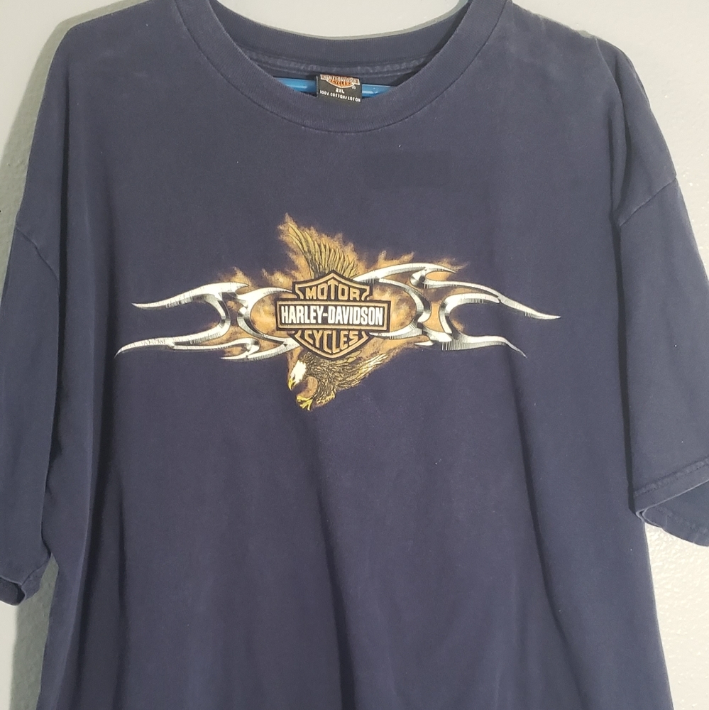 Vintage Georgia Dark Blue Harley Davison T-shirt
